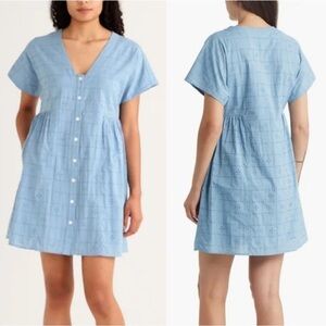 Madewell Eyelet V-Neck Cotton Minidress